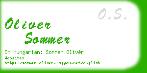 oliver sommer business card